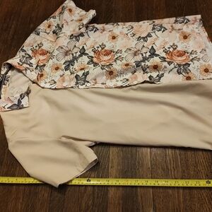 Floral and Beige Dress